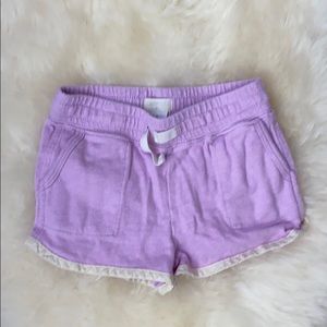 Purple cotton girls shorts